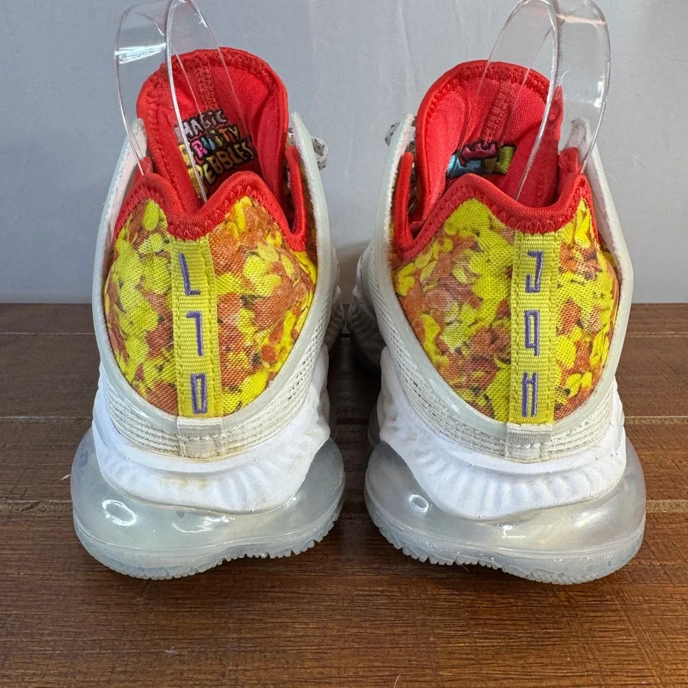 Nike LeBron 19 Low Magic Fruity Pebbles Basketball Shoes Youth 4 DQ8344 White‎